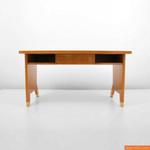 Rare Gio Ponti Desk and Wall Shelf, Forli Administrative Offices